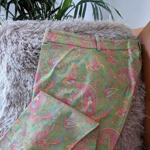 Ralph Lauren Paisley Cropped Pants Size 4